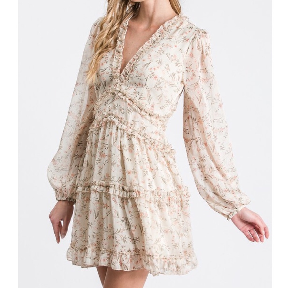 Destiny Calls Floral Ruffle Dress - Picture 5 of 11